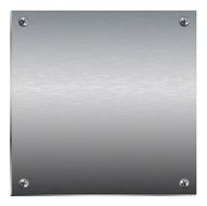 Brushed Metal Plate With Screws