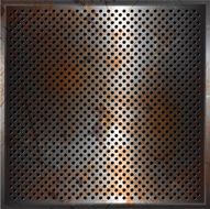 Rusty perforated metal