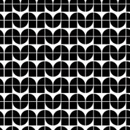 Abstract monochrome tiles seamless pattern