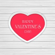 Valentines heart on wooden background N2