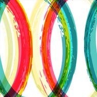 Colorful abstract watercolor brush background vector seamless horizontal pattern