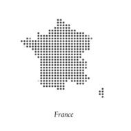 Dotted map of France for your design