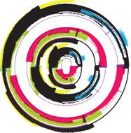 Colorful Grunge Font LETTER o N3