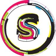 Colorful Grunge Font LETTER S N2