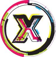 Colorful Grunge Font LETTER x N4