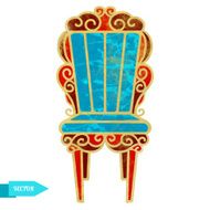 Watercolor vintage chair