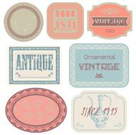 Vector vintage labels set