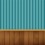 Striped wallpaper with wood paneling N2