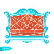 Watercolor vintage sofa N3