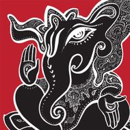 Ganesha Hand drawn illustration N8