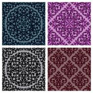 Vintage seamless patterns set