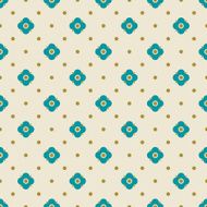Blue Floral Pattern N12