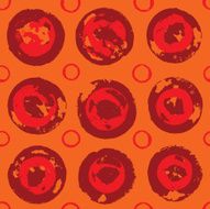 Seamless Circle hand print Pattern N2