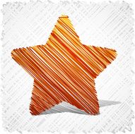 Scribbled yellow-red five-star