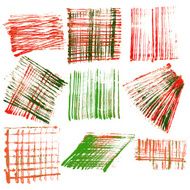 Acrylic and oil painted design elements brushes texture