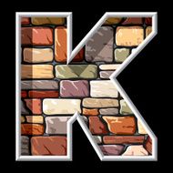 stone letter K