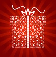 Stylized Gift Design of Christmas Elements