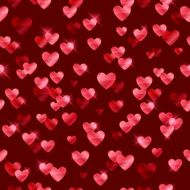 Glowing red hearts sequins background N2