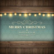 Vintage Christmas card - Merry