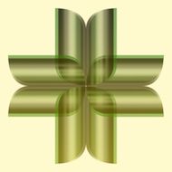 Abstract green flower N2