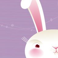 Close up of a peeking rabbit EPS8