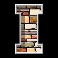 stone letter I