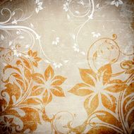 Grunge floral paper background N8