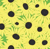 floral pattern with yellow sunflowers