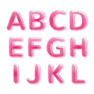 Pink jelly alphabet - part 1
