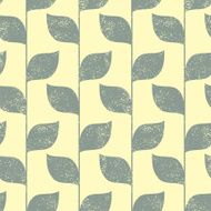 Seamless green leaves grunge pattern