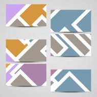 Vector business-card set for your design N398