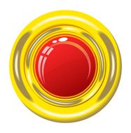 Red button in gold frame