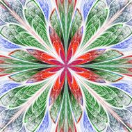 Symmetrical pattern in stained-glass window style N14