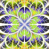 Symmetrical fractal pattern Collection - tree foliage N7