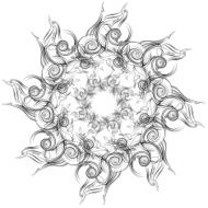 Mandala Skeych Graphic pattern modern ornament N6