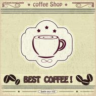 Vintage label coffee shop N2