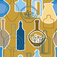Seamless pattern with wine bottles N8