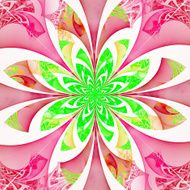 Fabulous symmetrical flower pattern Computer generated graphics N8