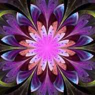 Symmetrical pattern in stained-glass window style N15