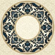 Vintage round floral frame
