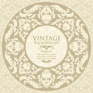 Elegant vintage round floral frame