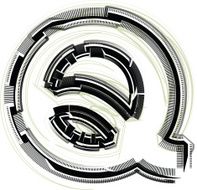 technological font LETTER q N4