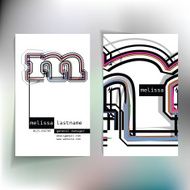 Business card design with letter M N3
