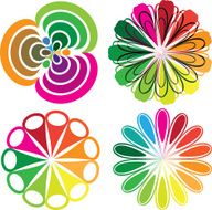 Abstract flowers illustrations