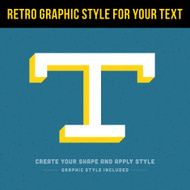 Retro vector graphic style for text N2