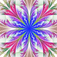 Beautiful multicolor fractal flower Collection - frosty pattern N9