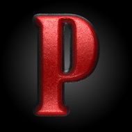 vector red plastic figure p