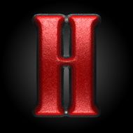 vector red plastic figure h