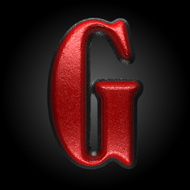 vector red plastic figure g