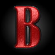 vector red plastic figure b